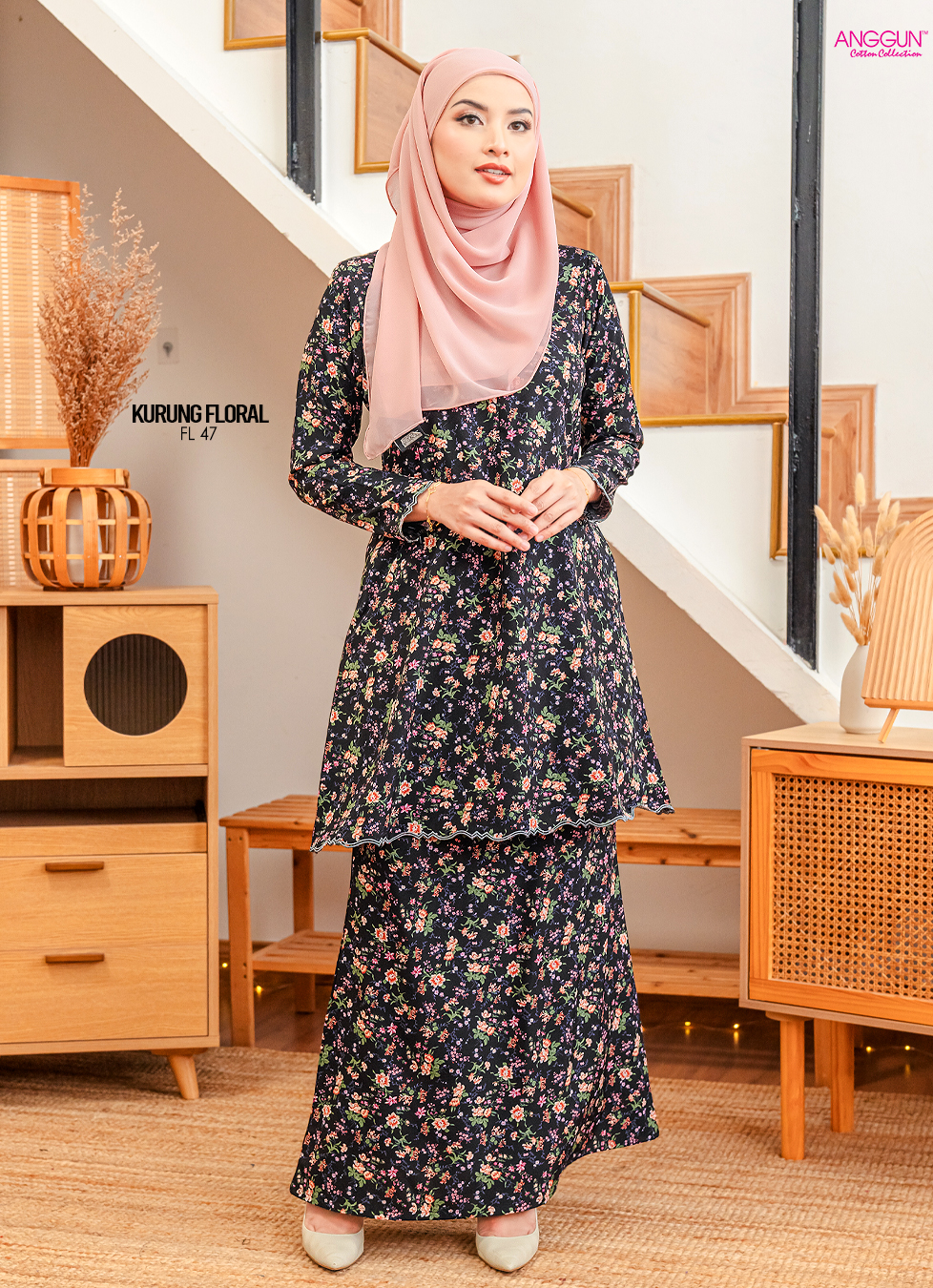 Ready Stock Anggun Floral Peplum Dress New Design